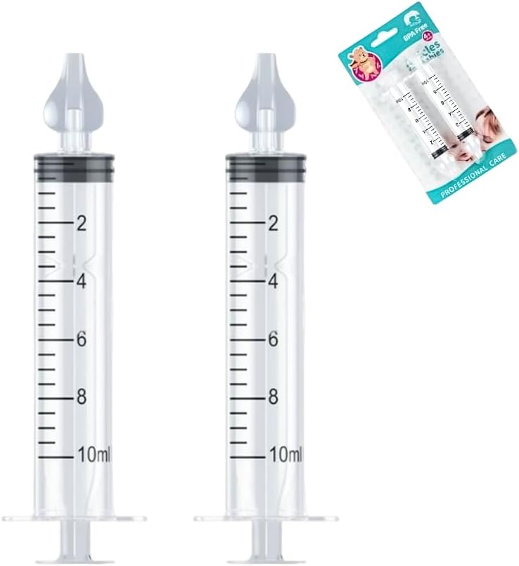 Nasendusche, 2 Stück Nasendusche, Nasenspüler, 10 ml Professionelle Nasenspülung, Nasenspüler, Wiederverwendbar, Tragbar(Transparent)