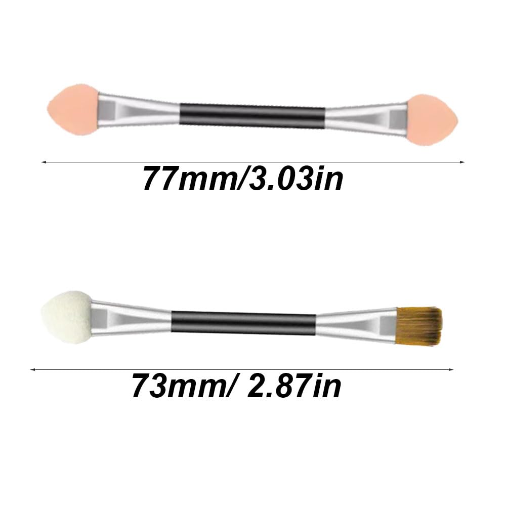 Lidschatten Pinsel, 12 Pcs Sponge Eyeshadow Brush, Lidschatten Pinsel Doppelseitige Color, Lidschattenpinsel