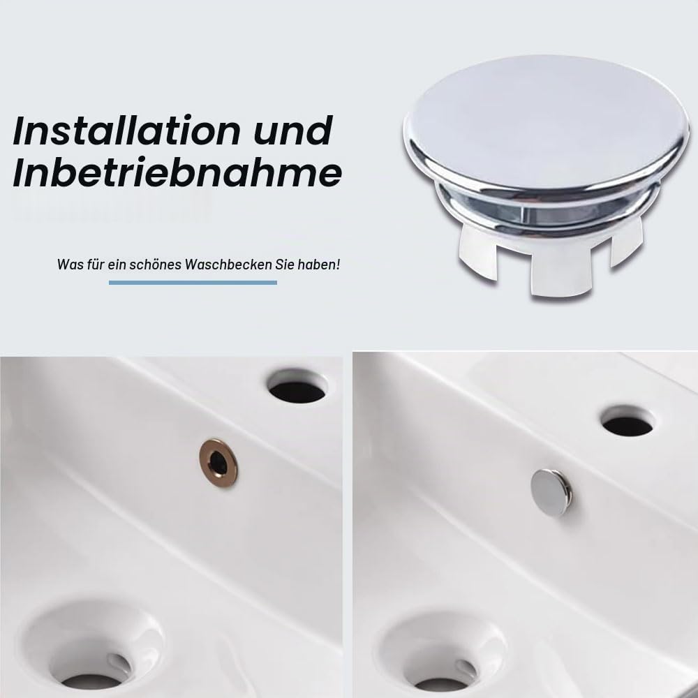 Waschbecken Überlauf Abdeckung, 4 Stück Waschbecken Überlauf Ringe, Runde Überlaufabdeckung, Überlaufblende, für Küche Badezimmer Badewanne Zubehör