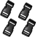 Steckschnallen, 4 Stück Plastik Steckschnallen, 25 mm Schnellverschluss-Schnallen, Seitliche Schnallen, Rucksackschnalle, Verstellbare Kunststoff-Schnallenclips