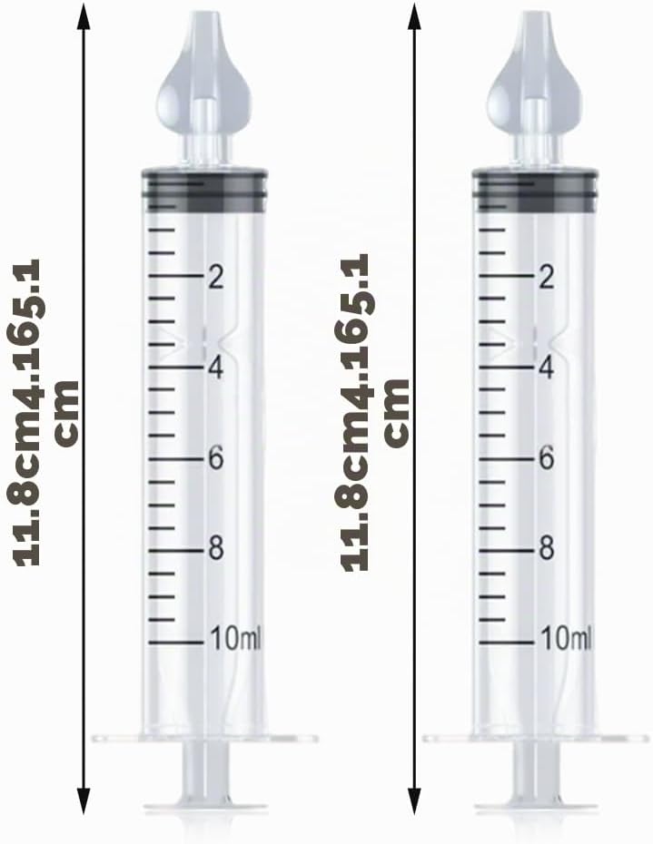 Nasendusche, 2 Stück Nasendusche, Nasenspüler, 10 ml Professionelle Nasenspülung, Nasenspüler, Wiederverwendbar, Tragbar(Transparent)