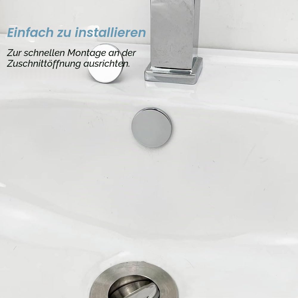 Waschbecken Überlauf Abdeckung, 4 Stück Waschbecken Überlauf Ringe, Runde Überlaufabdeckung, Überlaufblende, für Küche Badezimmer Badewanne Zubehör