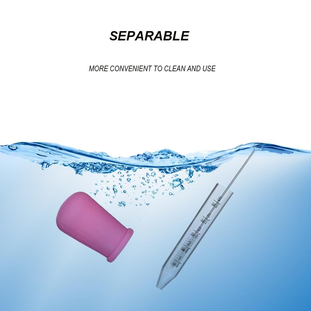 Pipette, 4 Stück 5ml Silikon Kunststoff Pipetten und 1 Stück Strohbürsten, Liquid Dropper, Transparente Pipette, mit Reinigungsbürste, für Bastelarbeiten Kunst, Pflanze