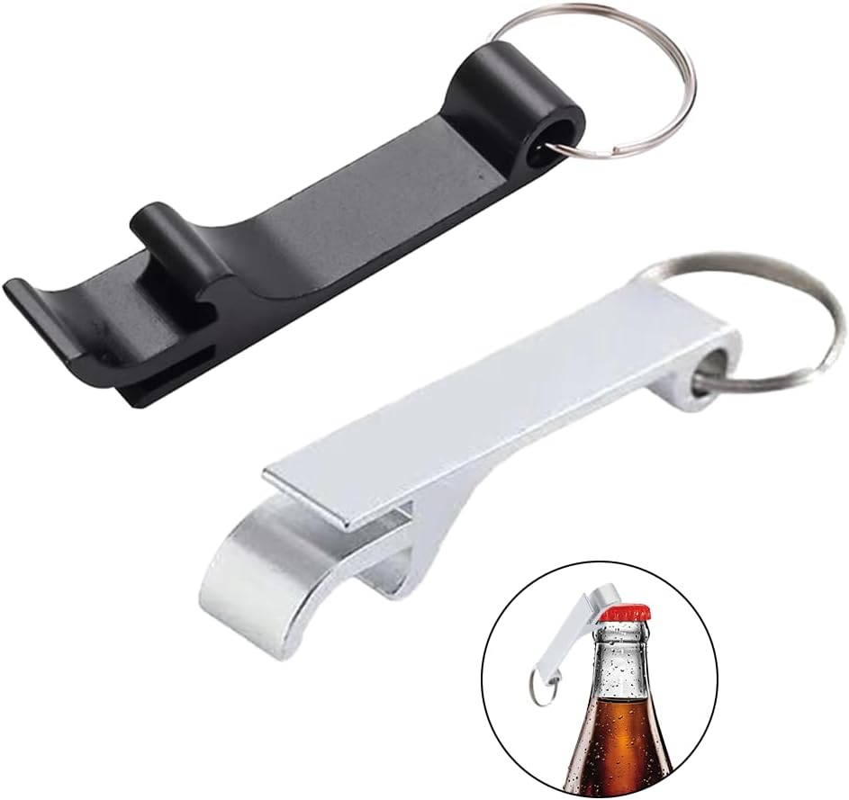 Flaschenöffner, 2 Stück Bier Flaschenöffner, Flaschenöffner Schlüsselanhänger, Aluminium Bierflaschenöffner, Multifunktionaler Bottle Opener, für Partys, Festivals, Versammlungen