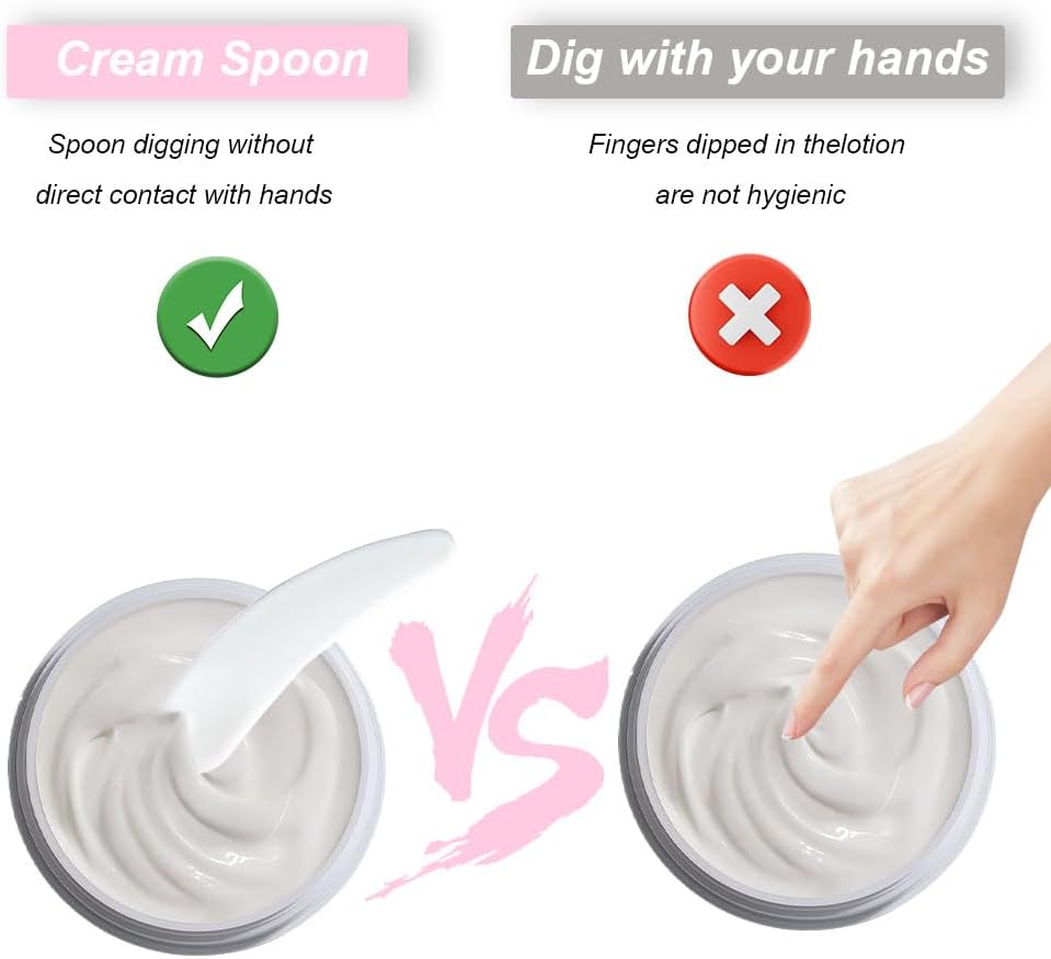 Aeuezxx Transparente Leer Döschen, 10 Pcs Kosmetikbehälter und 10 Pcs Scoop Für Cremespatel, Cremedose Mini Dosen, Reise Probenbehälter, Make-up gebogenen Spatel, Spatel Kosmetik