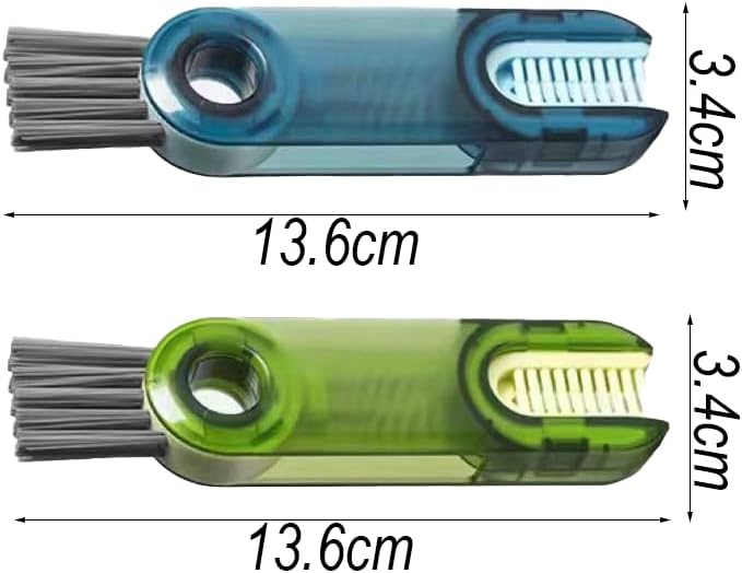 3-in-1-Reinigungsbürsten, 2 Stück Multifunktionale Reinigungsbürste, Spaltreinigungsbürste, Tassendeckel-Reinigungsbürste, Reinigungswerkzeuge