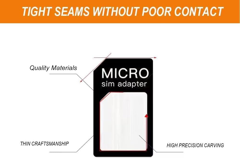 4 in 1 Nano SIM Karten Adapte, 3 Set Nano-SIM Adapter, SIM-Karten-Adapter mit SIM-Auswurfstift, kompatibel mit Smartphone