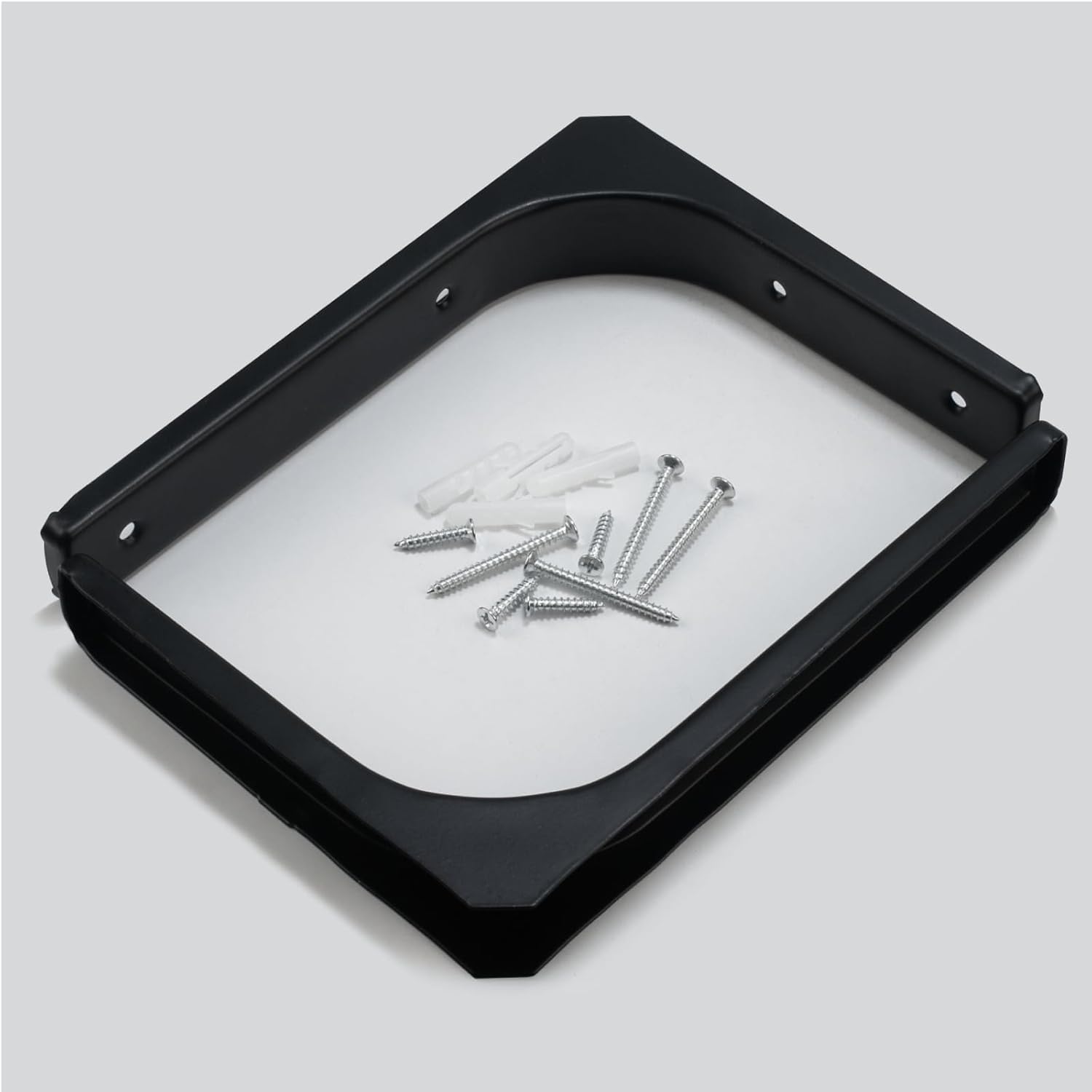 4 Stück Regalhalterung Schwerlastwinkel Regalträger, 90 Grad Metall Regalwinkel, L-förmige Regal Winkel regalhalterung, Möbel Eckregal für Küche, Schlafzimmer (Schwarz, 200 x 150mm)
