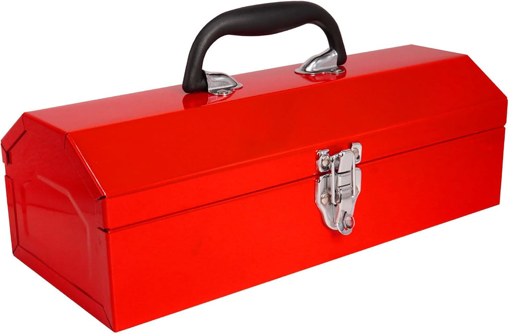 16" Große Metall-Werkzeugkiste,41cm Leerer Werkzeugkasten aus Metall, Tragbarer Werkzeugkasten Eisenblech Für Lagerung und Transport von Werkzeugen