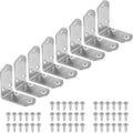 8 Stück Winkelverbinder Edelstahl, Metall Winkel Metallwinkel 90 Grad Eckverbinder Metall, Möbelverbinder, Edelstahl Winkel Holzverbinder, Montagewinkel für Holz Möbel Tabelle Stuhl(65x65x38mm)