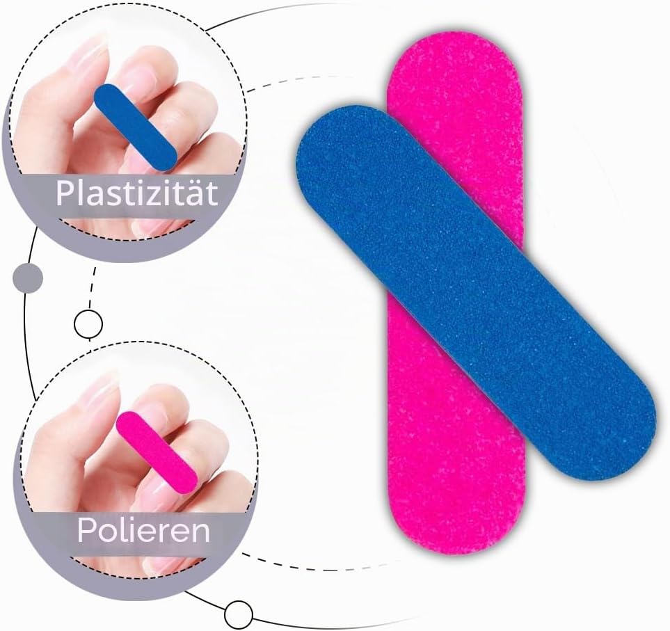 Nagelfeilen, 10 stücke Mini Nagelfeilen, Profi Nagel Feilen, Doppelseitige Nagelfeile, Maniküre Werkzeuge, für Maniküre Shop, Zuhause