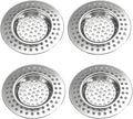 4 Stück Abflusssieb Edelstahl, Löcher Waschbecken Sieb, Abflusssiebe aus Edelstahl, Abflusssieb Dusche, Haarsieb, Spülbeckenabflusssieb