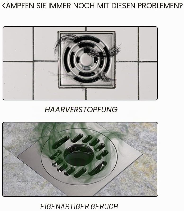Abflusssieb Silikon, 2 Stück Abflusssieb Dusche, Abfluss Haarfänger mit Saugnäpfen, Haarsieb Dusche, Abfluss Sieb Sink Strainer, für Küche, Dusche, Badewanne(Weiß)