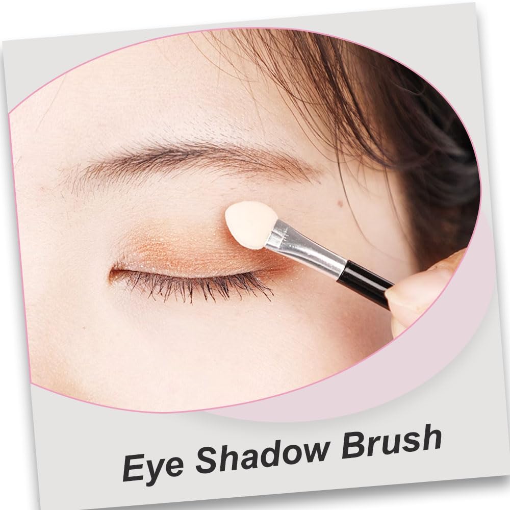 Lidschatten Pinsel, 12 Pcs Sponge Eyeshadow Brush, Lidschatten Pinsel Doppelseitige Color, Lidschattenpinsel