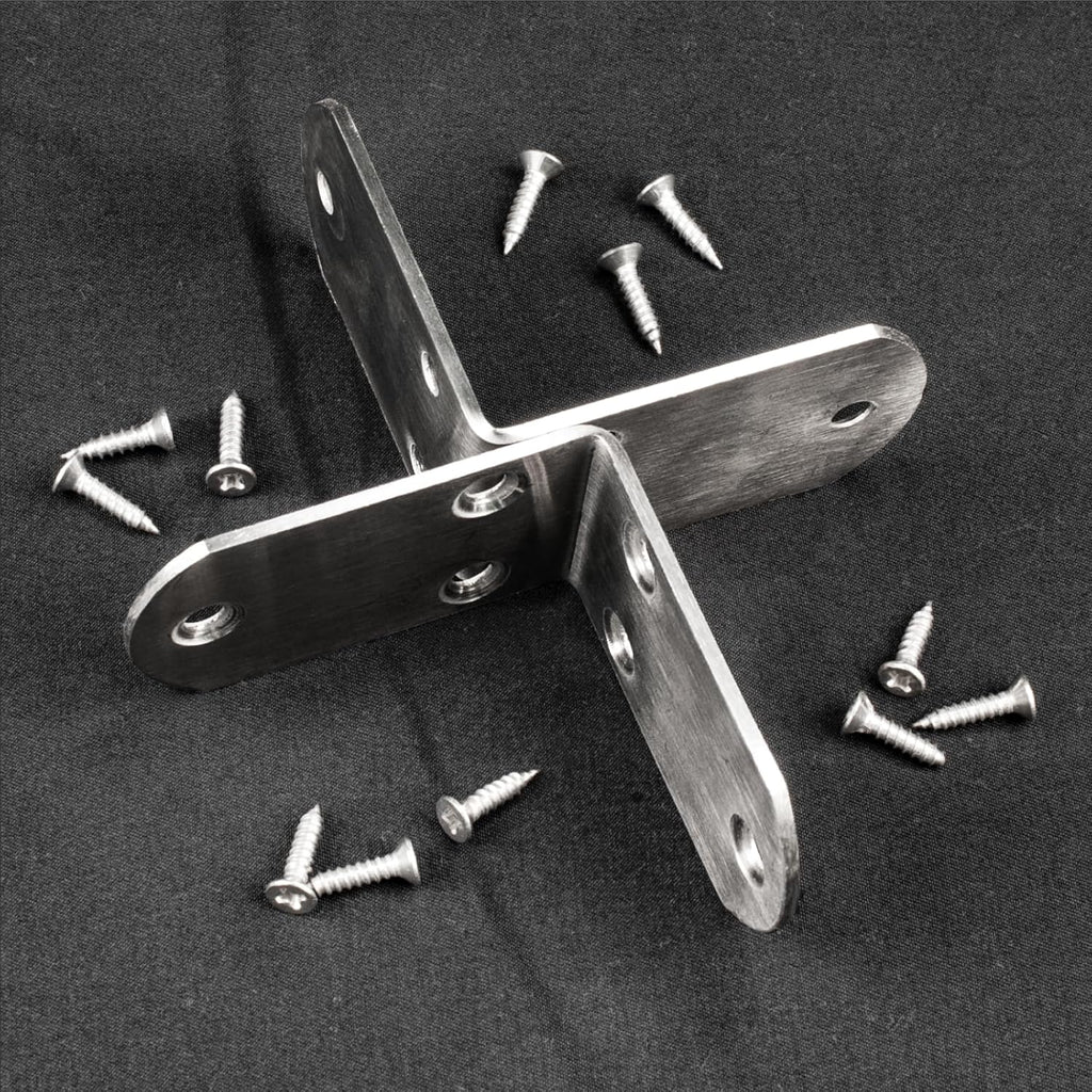 8 Stück Winkelverbinder Edelstahl, Metall Winkel Metallwinkel 90 Grad Eckverbinder Metall, Möbelverbinder, Edelstahl Winkel Holzverbinder, Montagewinkel für Holz Möbel Tabelle Stuhl(65x65x38mm)